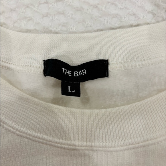 The Bar Varsity Sweatshirt - White/Tan - Picture 9 of 9